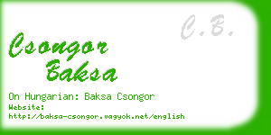 csongor baksa business card